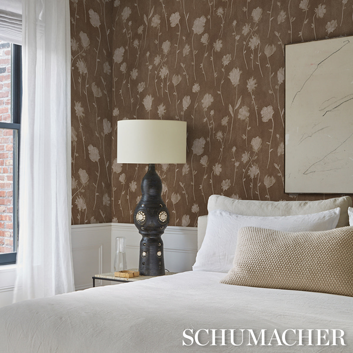 Purchase 5017361 | Before Midnight, Chocolate - Schumacher Wallpaper