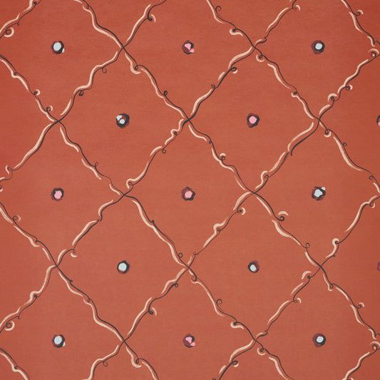 Purchase 5017370 | Colette, Red - Schumacher Wallpaper