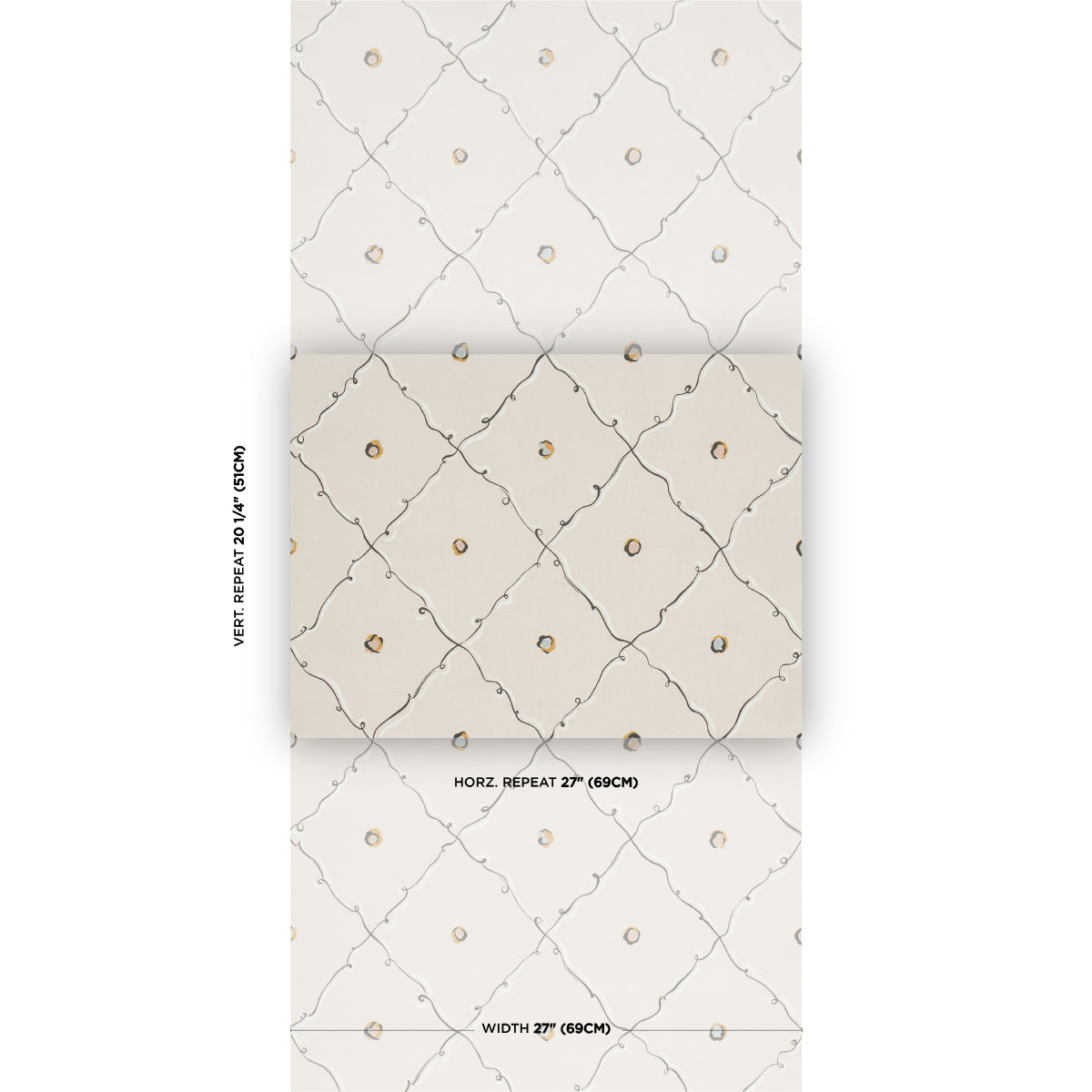 Purchase 5017371 | Colette, Light Beige - Schumacher Wallpaper