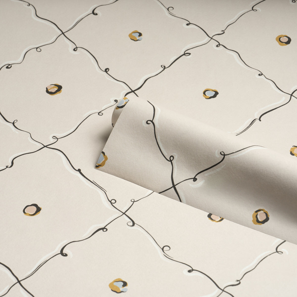 Purchase 5017371 | Colette, Light Beige - Schumacher Wallpaper