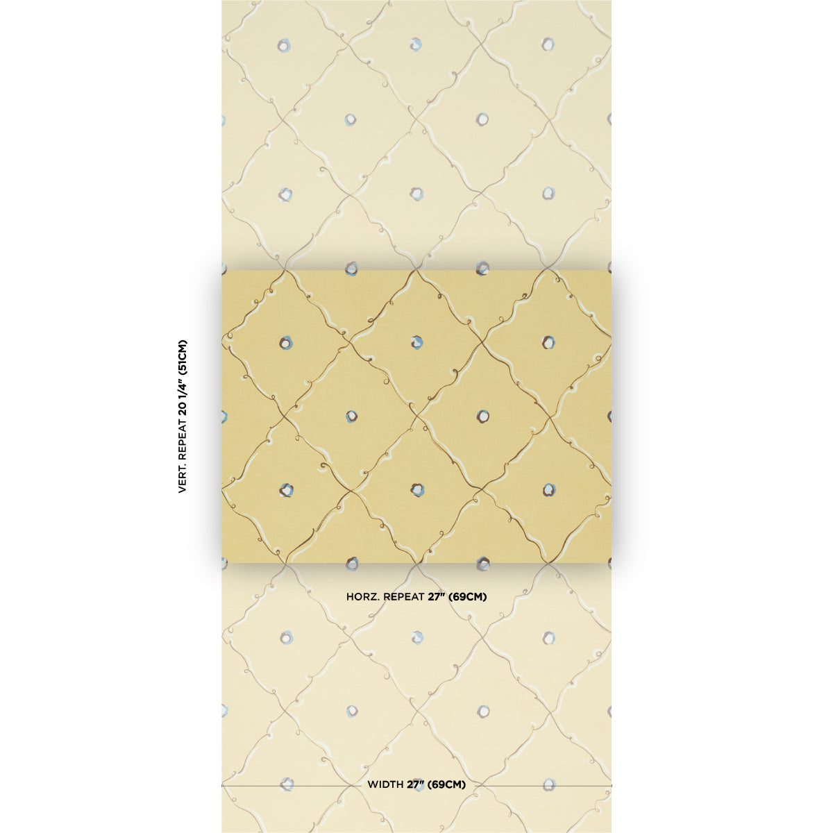 Purchase 5017373 | Colette, Light Yellow - Schumacher Wallpaper