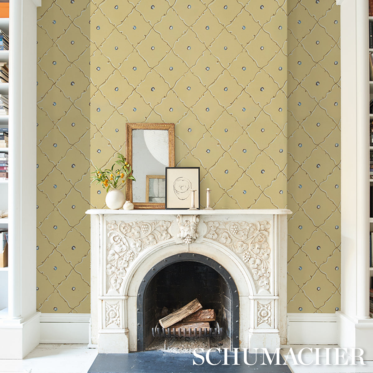 Purchase 5017373 | Colette, Light Yellow - Schumacher Wallpaper