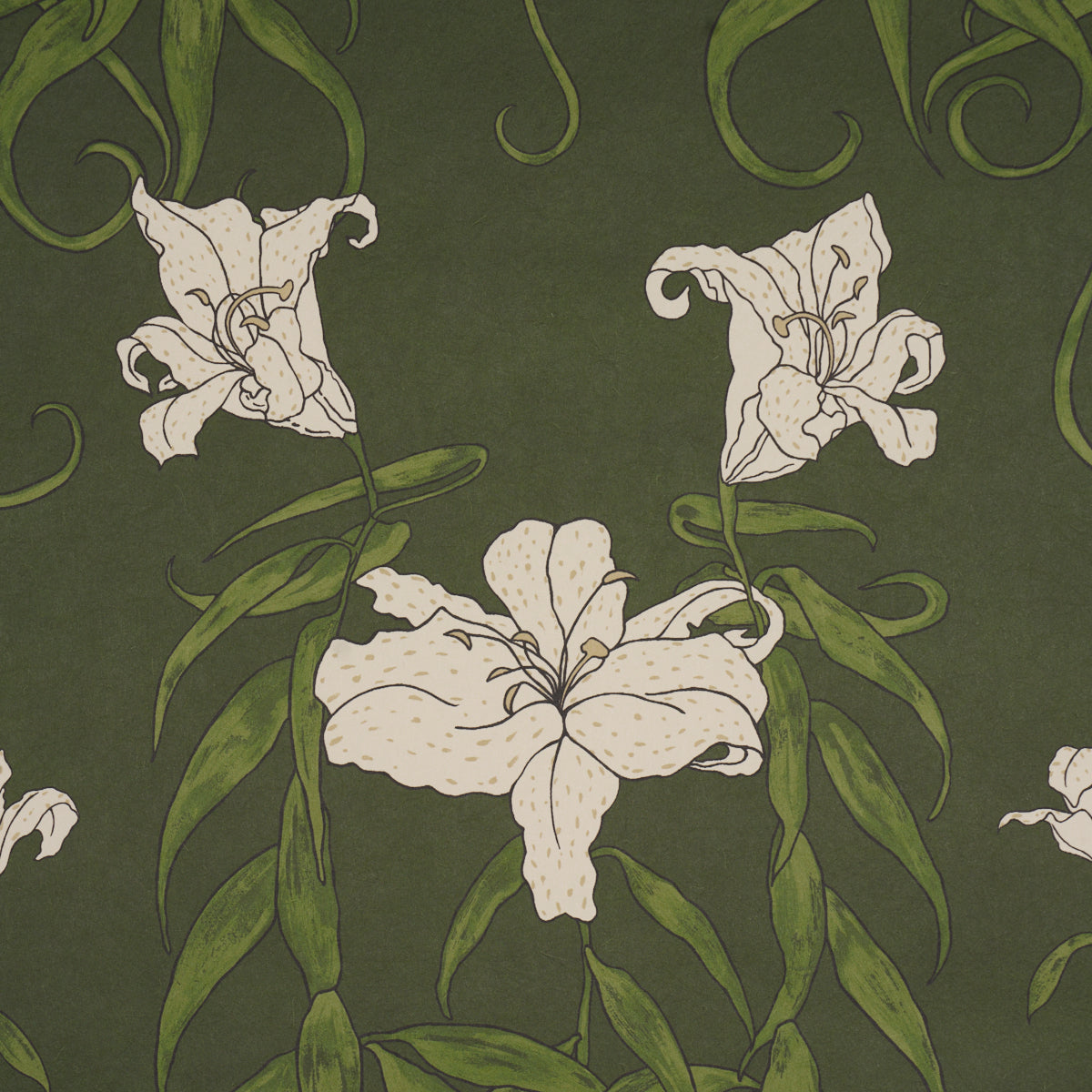 Purchase 5017380 | Lady Lilith, Olive - Schumacher Wallpaper