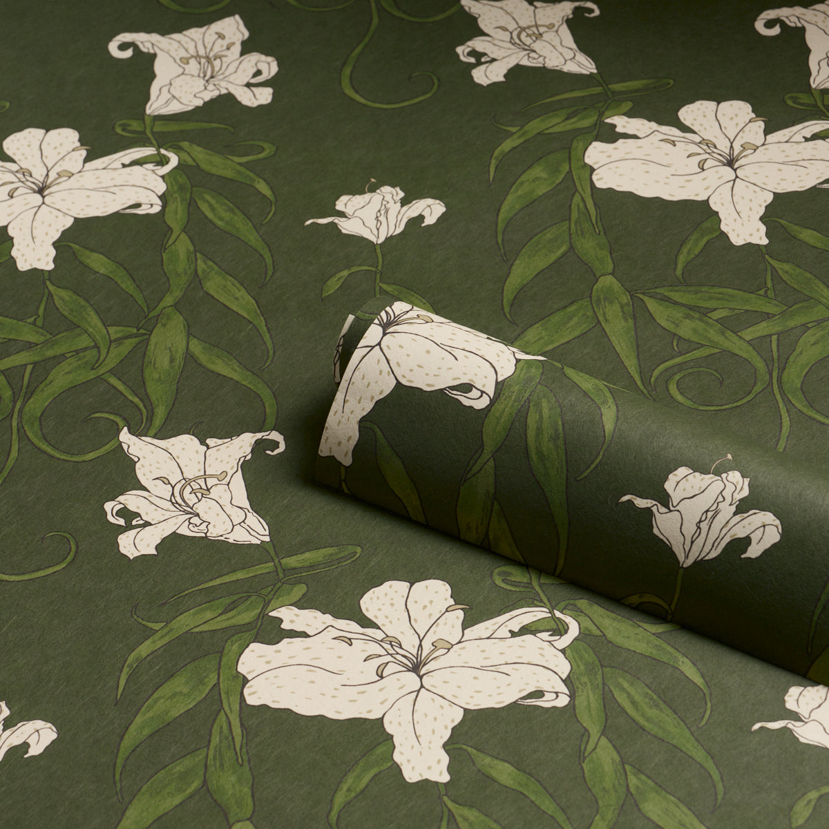 Purchase 5017380 | Lady Lilith, Olive - Schumacher Wallpaper