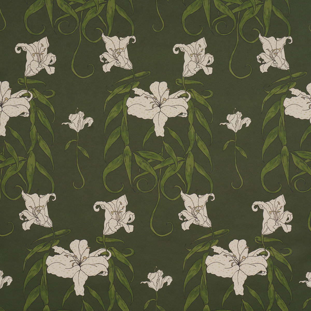 Purchase 5017380 | Lady Lilith, Olive - Schumacher Wallpaper