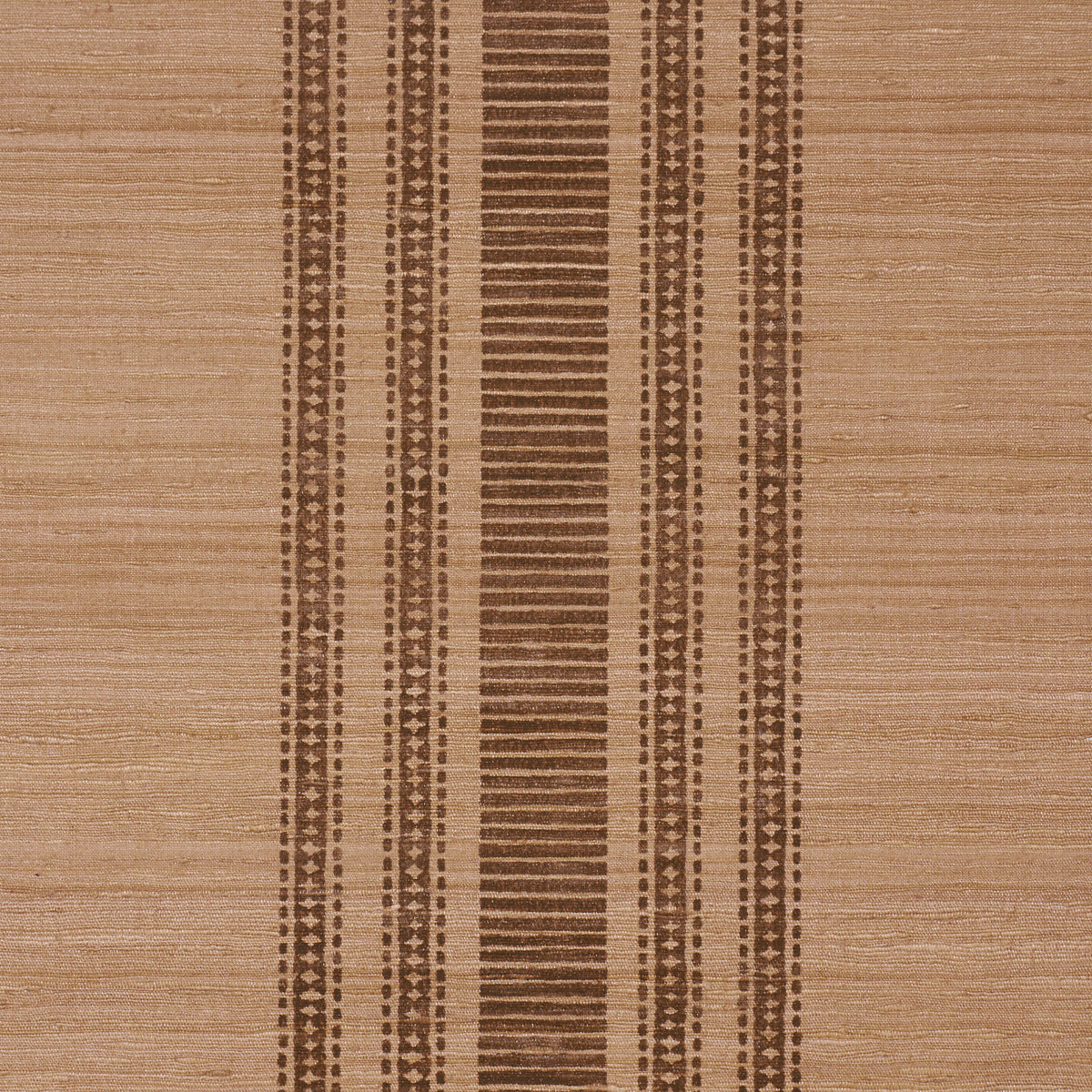 Purchase 5017451 | Cassia Silk Stripe Wallcovering, Walnut - Schumacher Wallpaper