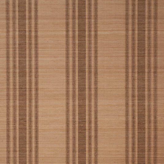Purchase 5017451 | Cassia Silk Stripe Wallcovering, Walnut - Schumacher Wallpaper