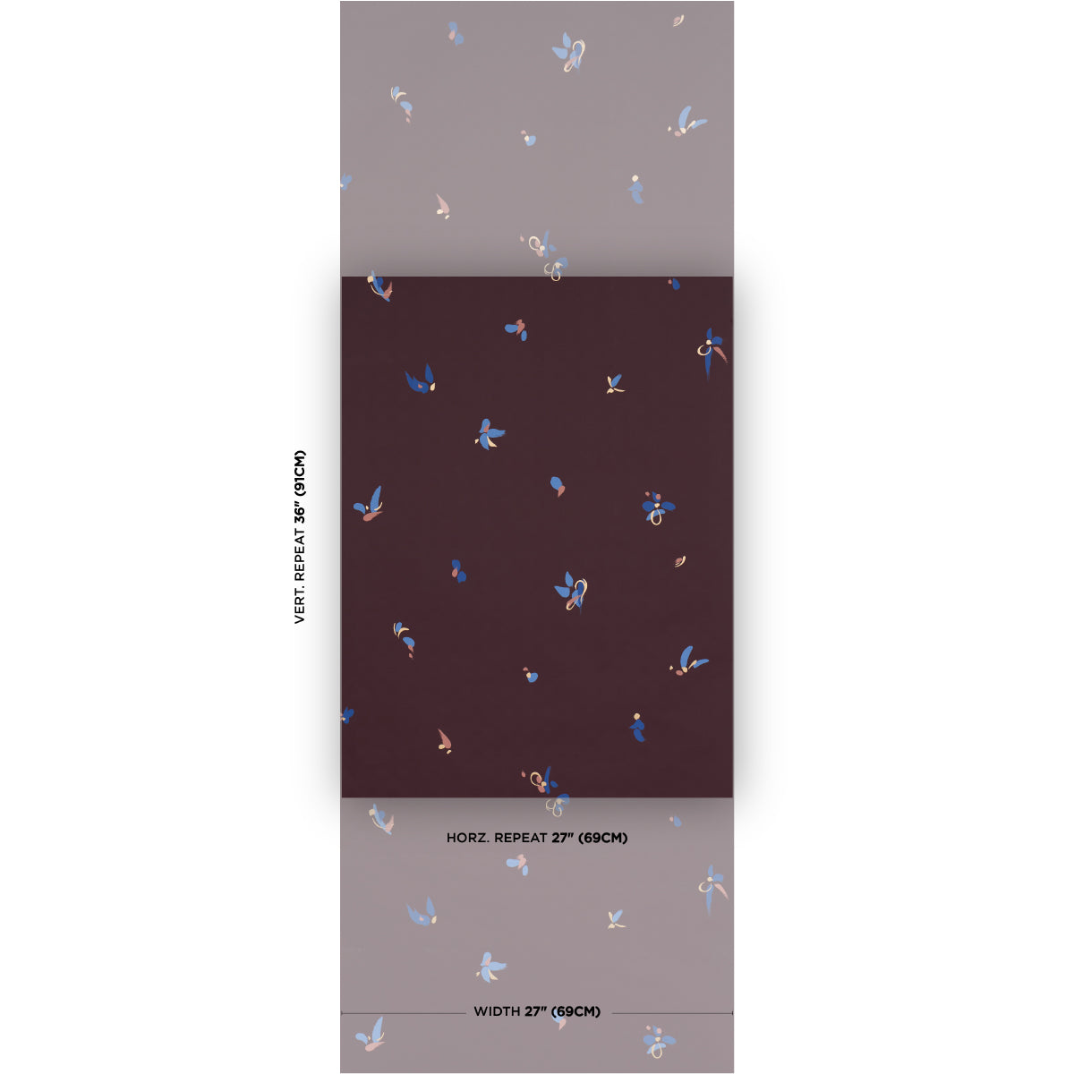 Purchase 5017512 | La Belle, Warm Purple - Schumacher Wallpaper