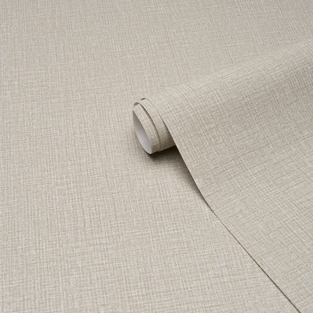 Purchase 5017523 | Campagne Linen Vinyl, Stone - Schumacher Wallpaper