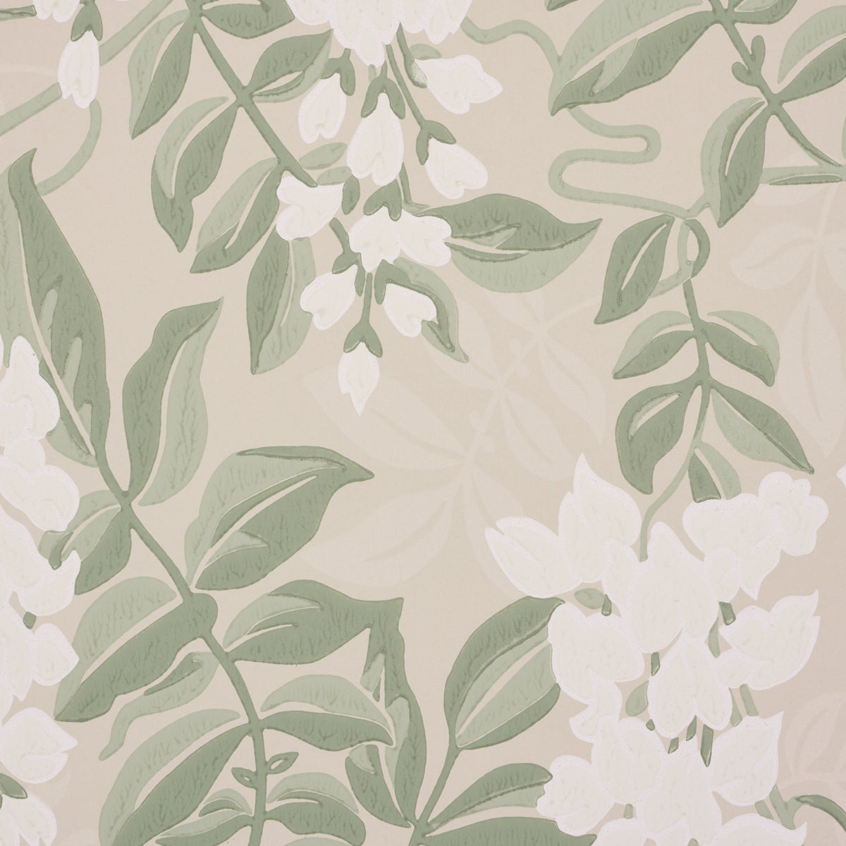Purchase 5017530 | Lucia Wisteria, Sage - Schumacher Wallpaper