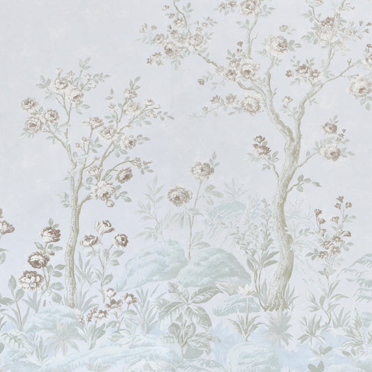 Purchase 5017552 | Charlotte'S Garden 2 Panel Set, Periwinkle - Schumacher Wallpaper