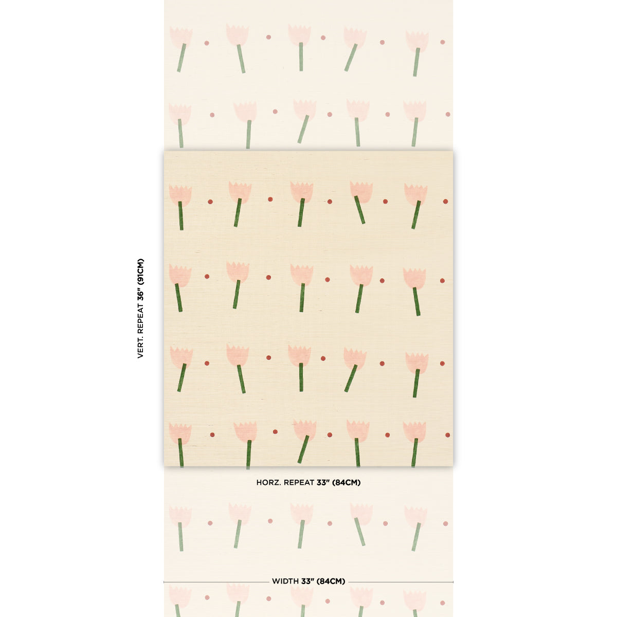 Purchase 5017600 | Tulip Play Sisal, Pink - Schumacher Wallpaper