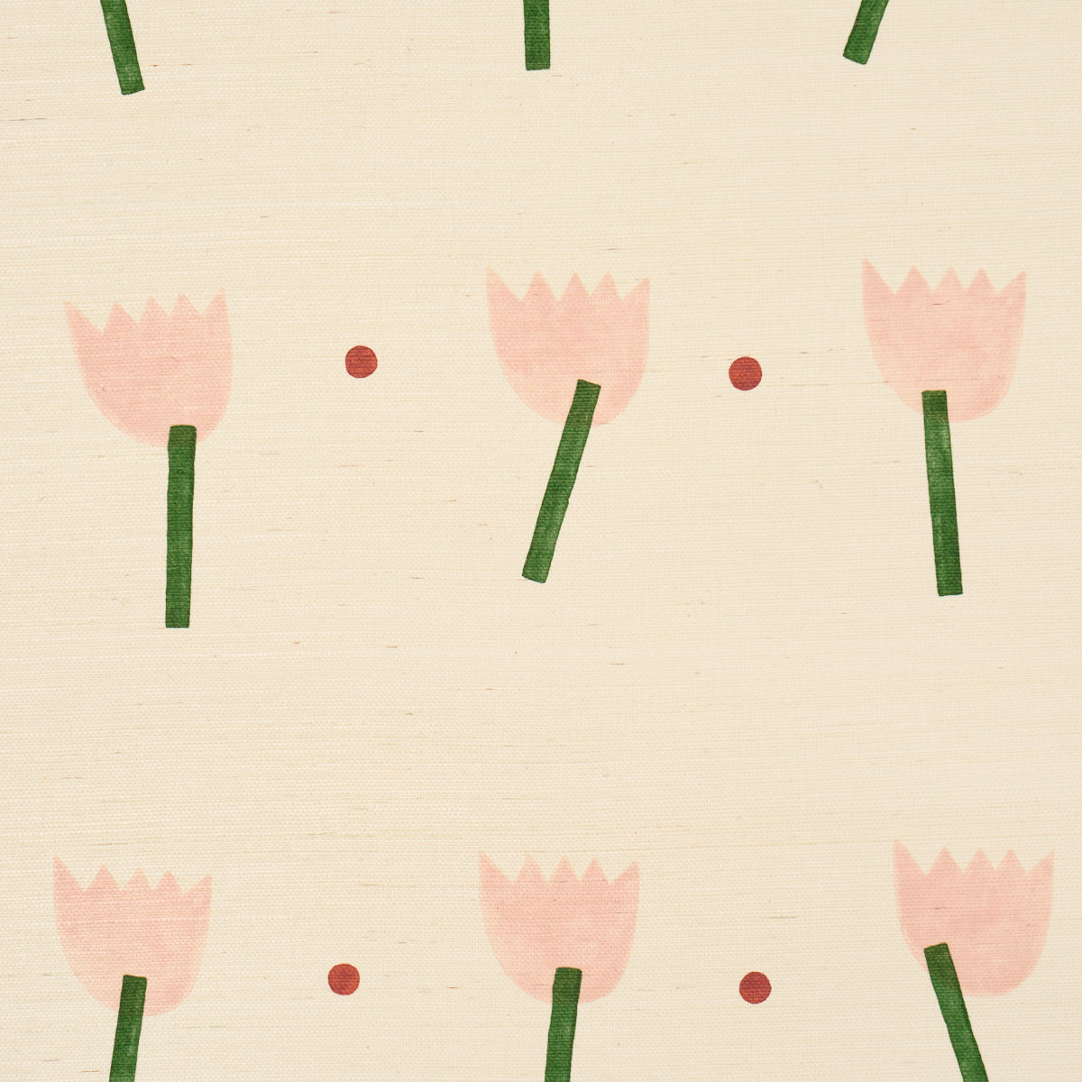 Purchase 5017600 | Tulip Play Sisal, Pink - Schumacher Wallpaper
