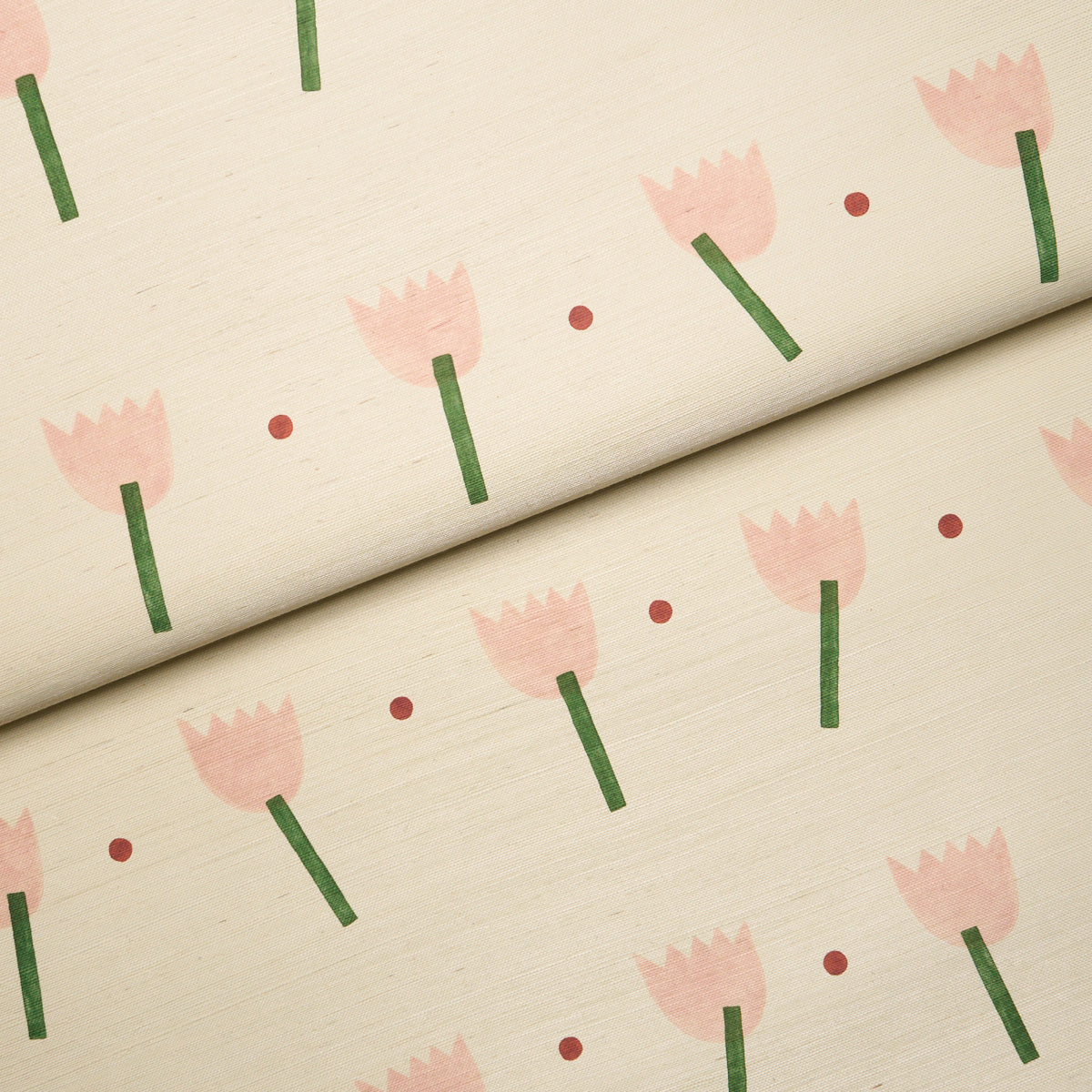 Purchase 5017600 | Tulip Play Sisal, Pink - Schumacher Wallpaper