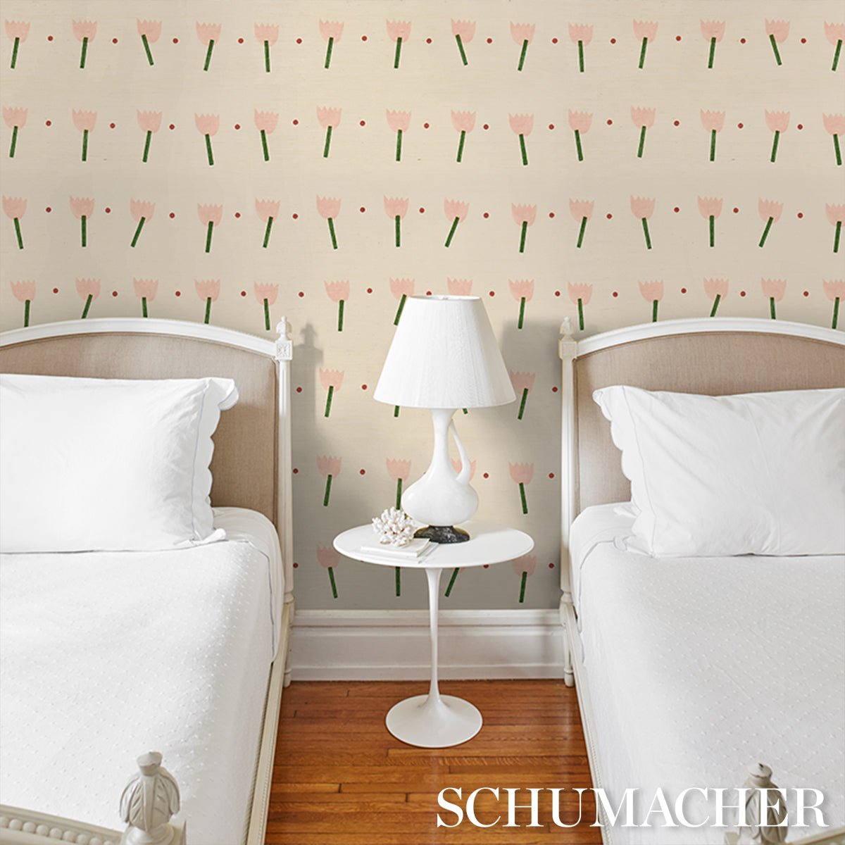 Purchase 5017600 | Tulip Play Sisal, Pink - Schumacher Wallpaper