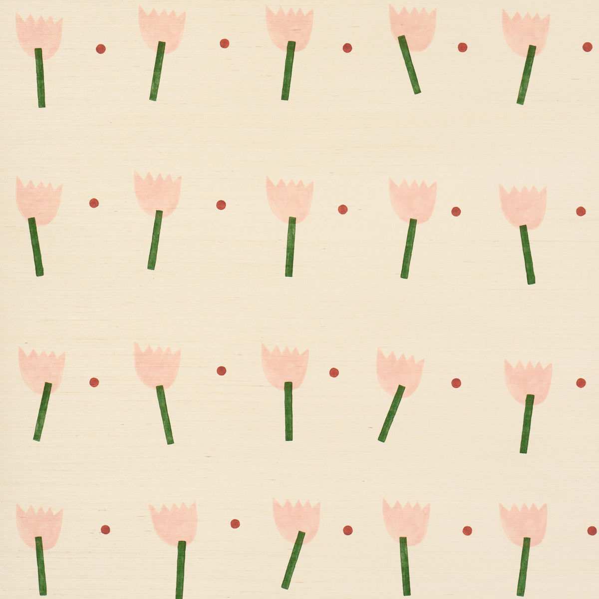 Purchase 5017600 | Tulip Play Sisal, Pink - Schumacher Wallpaper