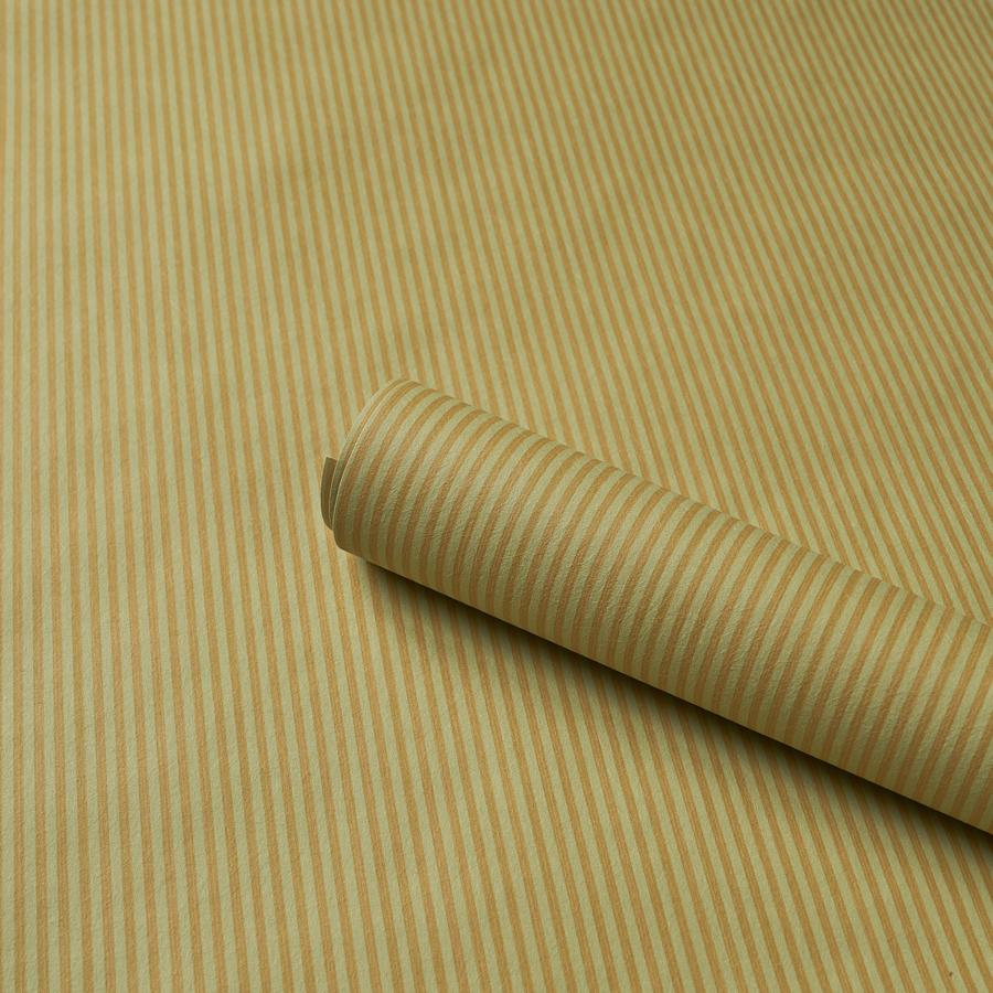 Purchase 5017631 | Edwin Stripe Narrow, Lemon Sage - Schumacher Wallpaper