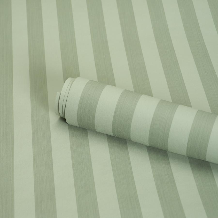 Purchase 5017640 | Edwin Stripe Medium, Sage - Schumacher Wallpaper