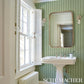 Purchase 5017640 | Edwin Stripe Medium, Sage - Schumacher Wallpaper