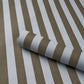 Purchase 5017642 | Edwin Stripe Medium, Brown & Sky - Schumacher Wallpaper