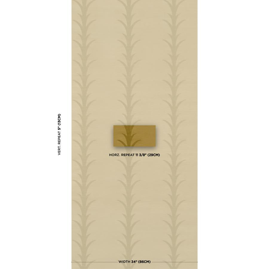 Purchase 5017650 | Acanthus Stripe Sisal, Celery - Schumacher Wallpaper