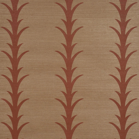 Purchase 5017651 | Acanthus Stripe Sisal, Mocha - Schumacher Wallpaper