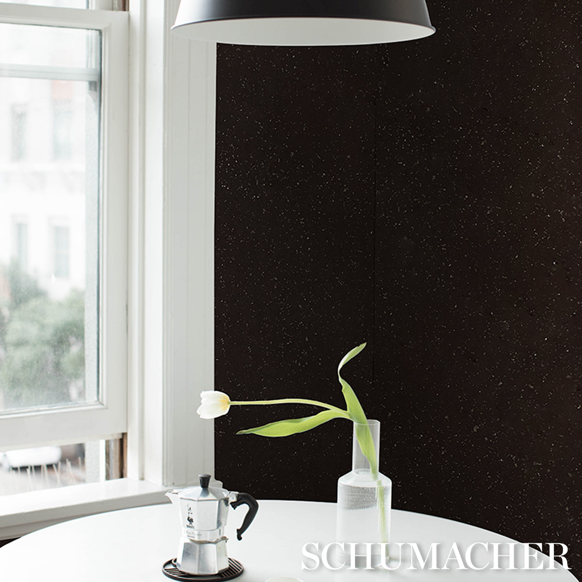 Purchase 5017680 | Nova Texture, Espresso - Schumacher Wallpaper