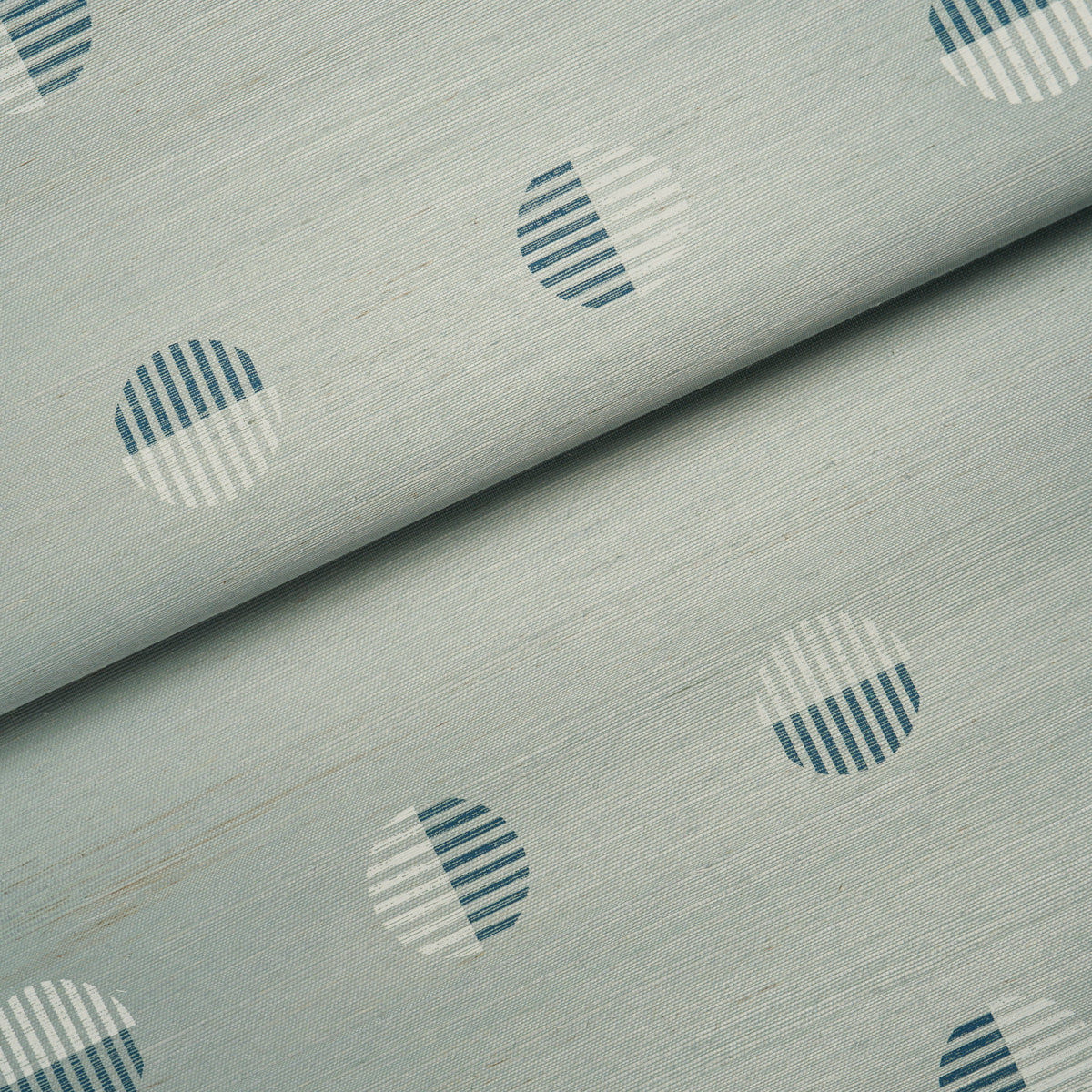Purchase 5017700 | Ando Hand Blocked Sisal, Chambray - Schumacher Wallpaper