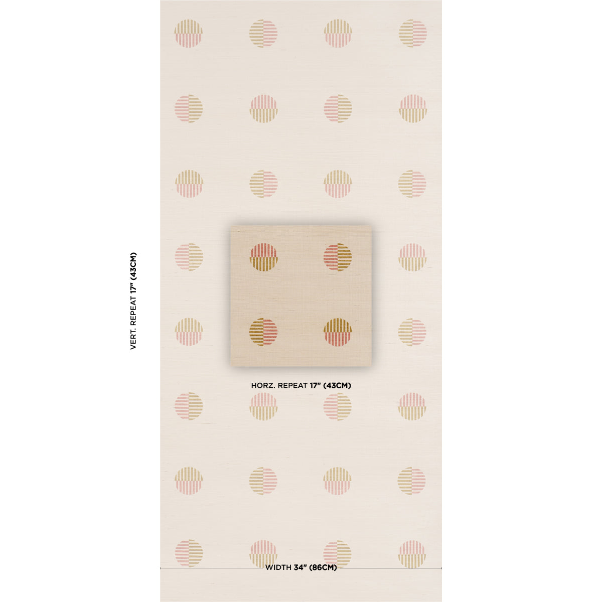 Purchase 5017701 | Ando Hand Blocked Sisal, Rust & Ochre - Schumacher Wallpaper