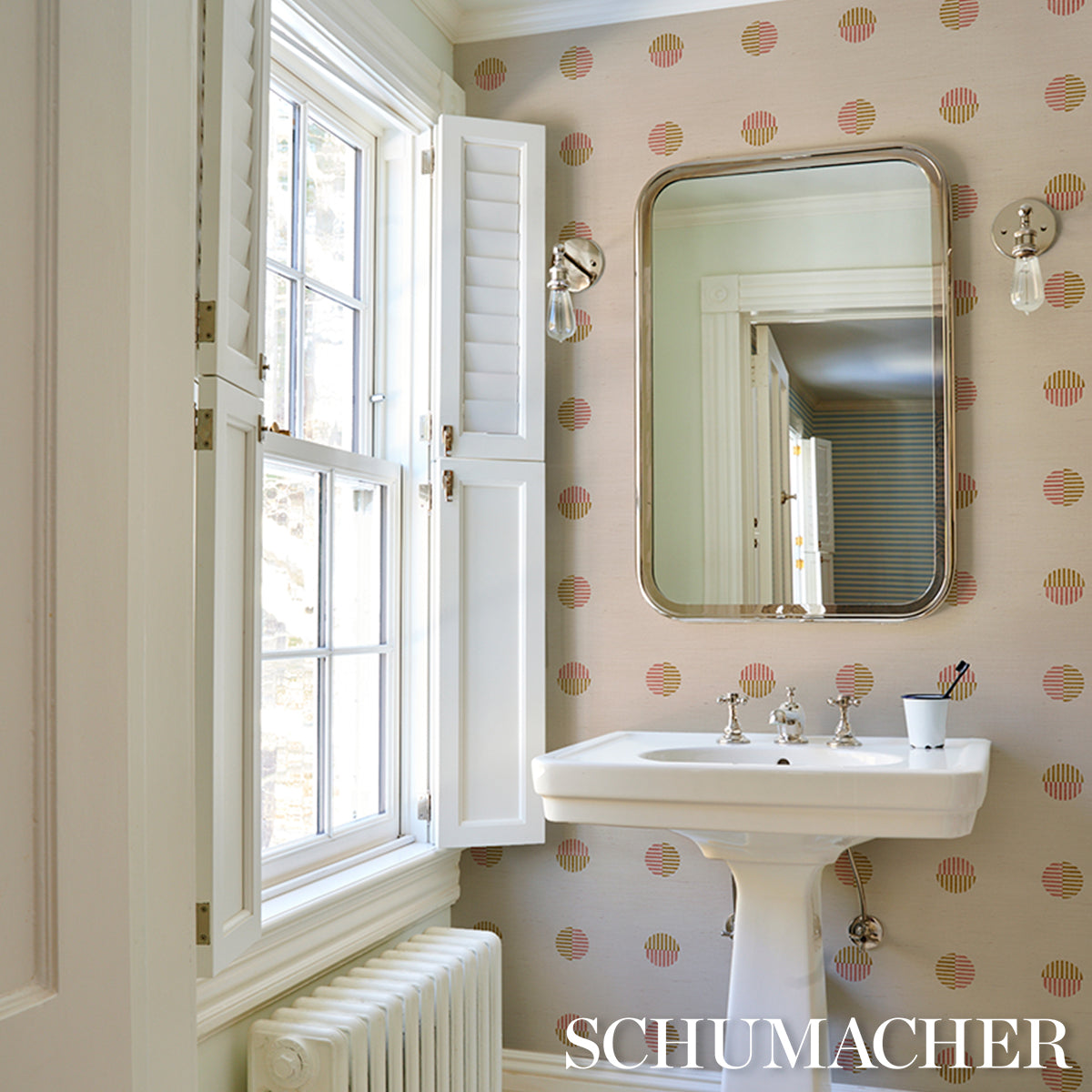 Purchase 5017701 | Ando Hand Blocked Sisal, Rust & Ochre - Schumacher Wallpaper