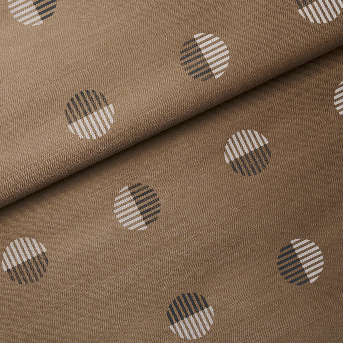 Purchase 5017702 | Ando Hand Blocked Sisal, Ivory & Charcoal On Natural - Schumacher Wallpaper