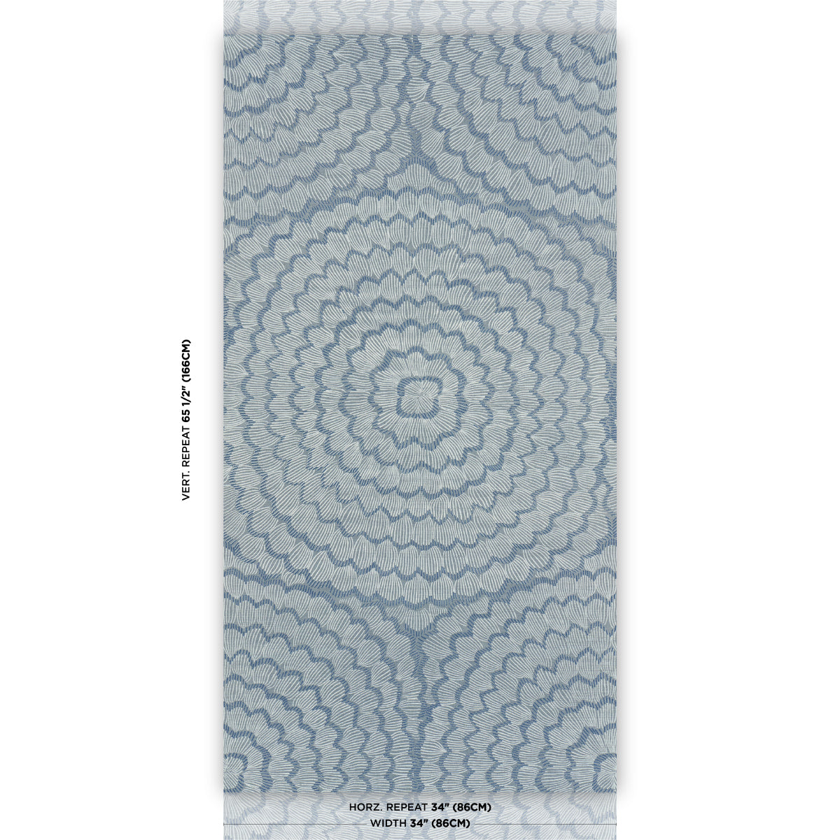 Purchase 5017711 | Feather Bloom Sisal, Cornflower - Schumacher Wallpaper