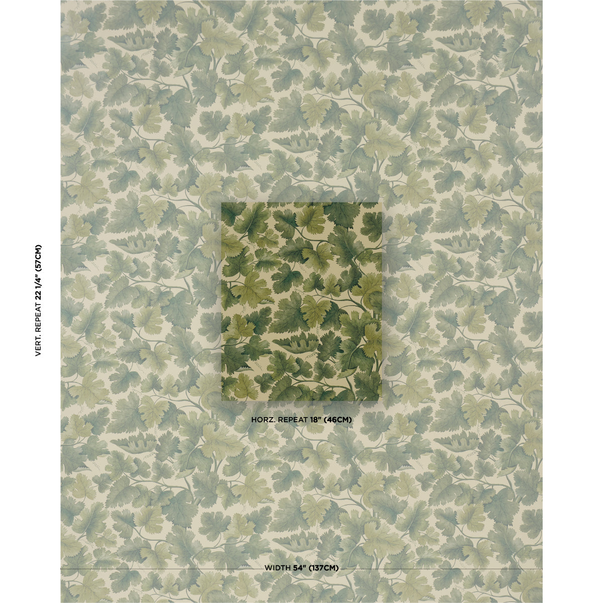 Purchase 5017731 | Edinburgh Vine, Forest - Schumacher Wallpaper
