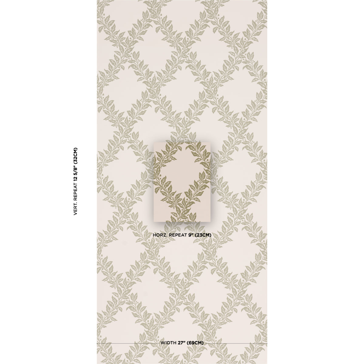 Purchase 5017750 | Tyninghame Trellis, Sage - Schumacher Wallpaper