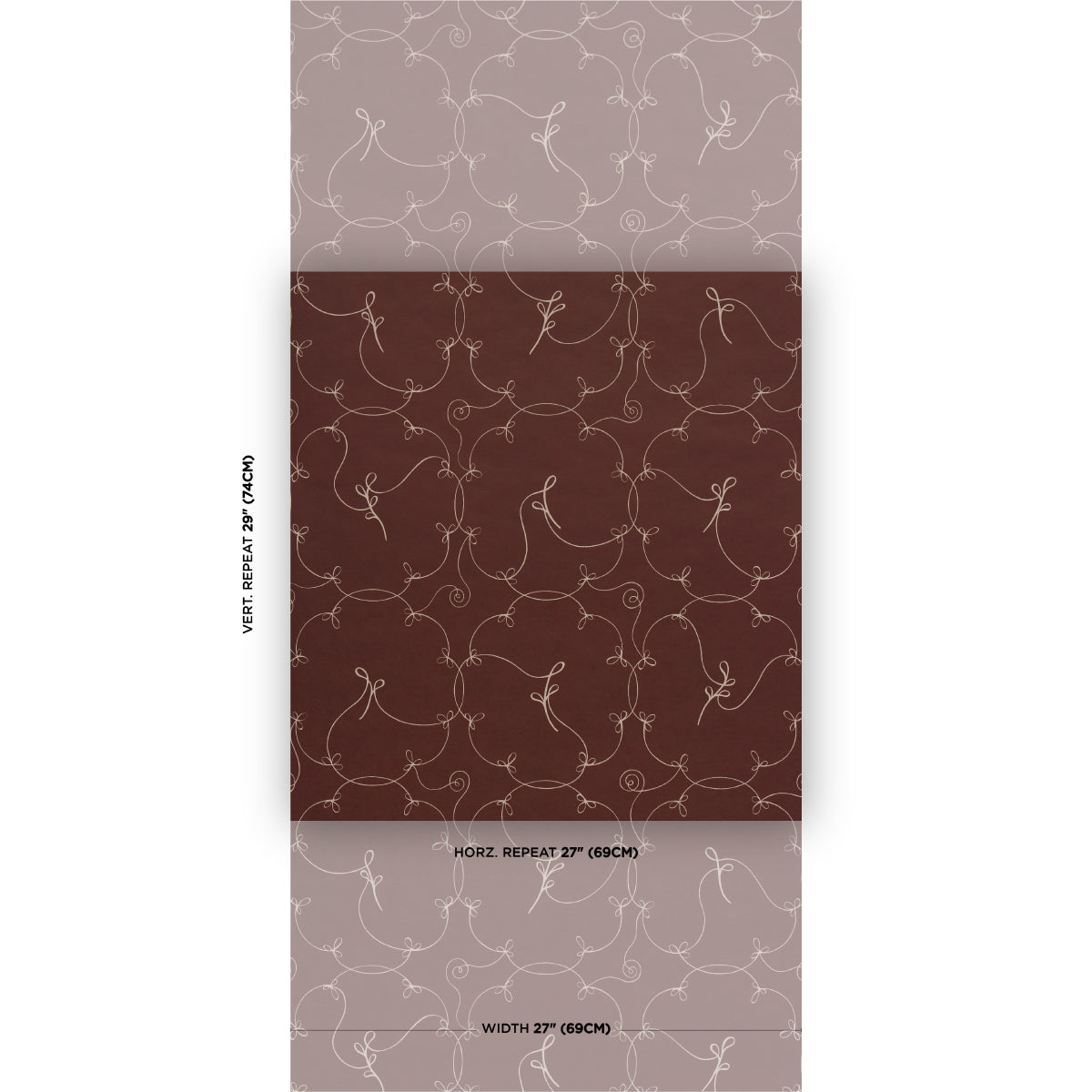 Purchase 5017850 | Broderie, Bordeaux - Schumacher Wallpaper