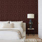 Purchase 5017850 | Broderie, Bordeaux - Schumacher Wallpaper