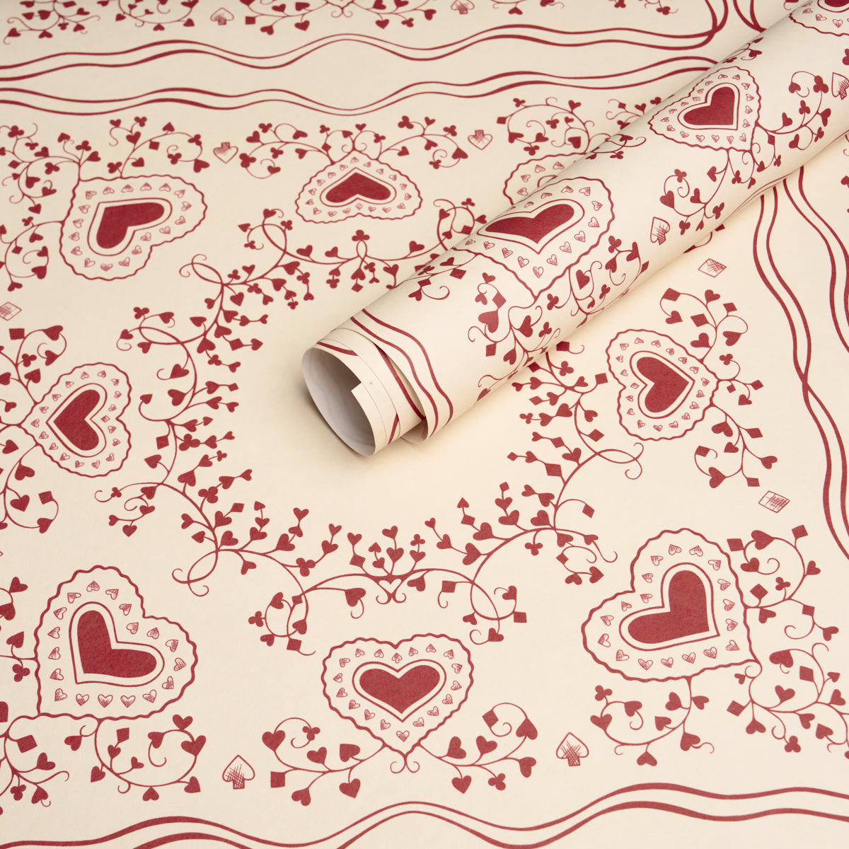 Purchase 5017861 | Garden Of Hearts, Red - Schumacher Wallpaper