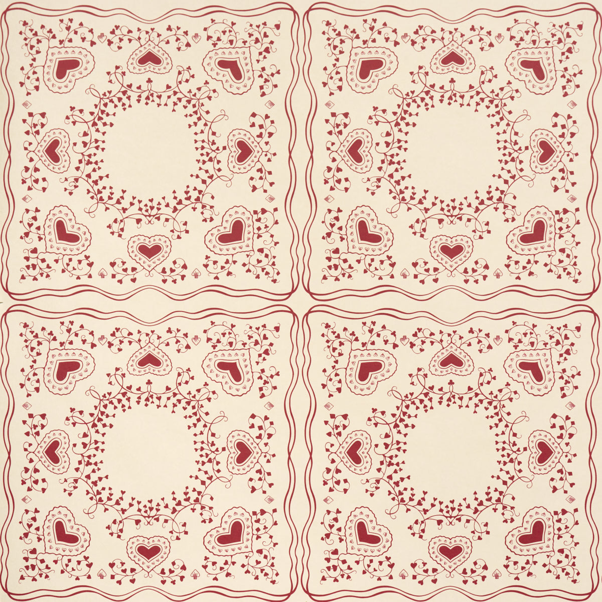 Purchase 5017861 | Garden Of Hearts, Red - Schumacher Wallpaper