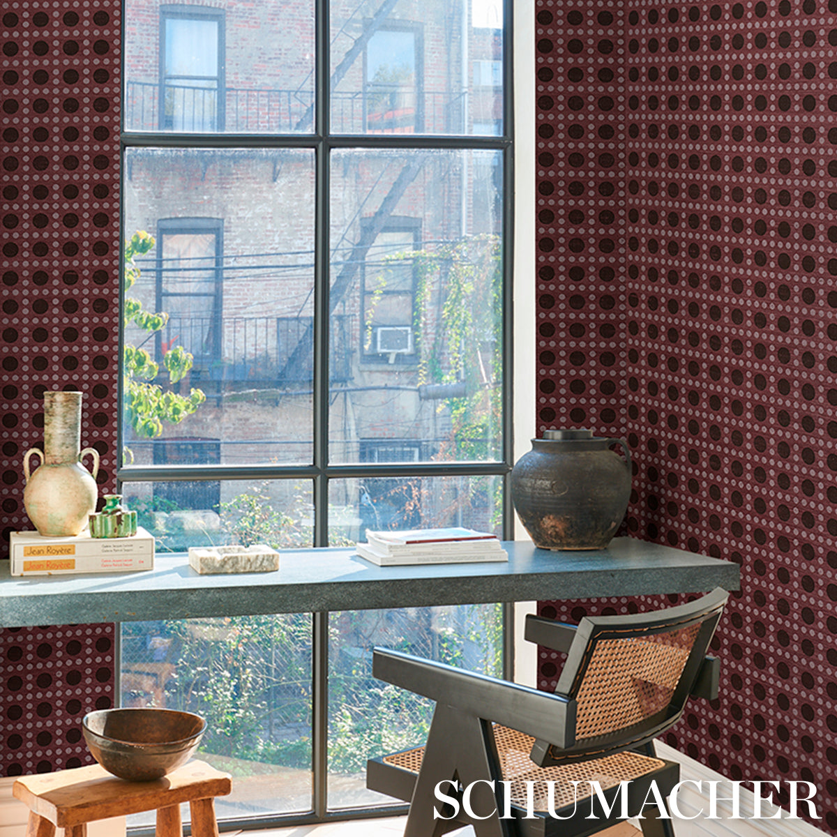 Schumacher Backdrop Puntini Sisal - Thumbnail 4