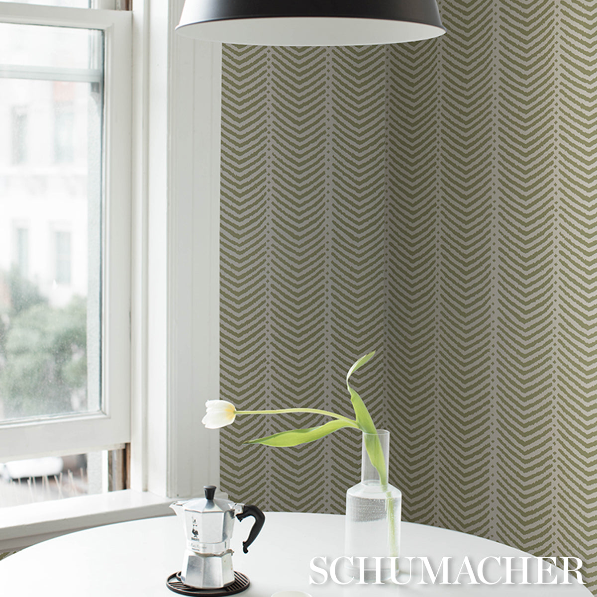 Purchase 5017901 | La Jolla, Olive - Schumacher Wallpaper