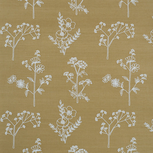 Purchase 5017910 | Lisbeth Embroidered Sisal, Olive - Schumacher Wallpaper