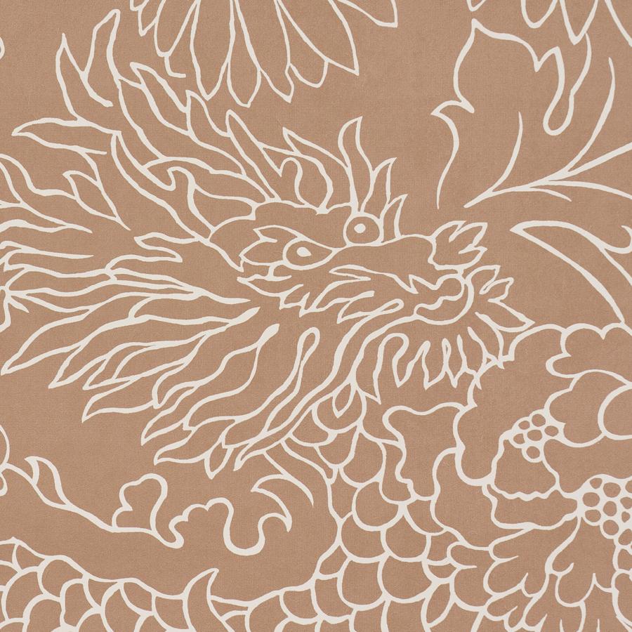 Purchase 5017921 | Chiang Mai Dragon Silhouette, Mediterranean Spice - Schumacher Wallpaper