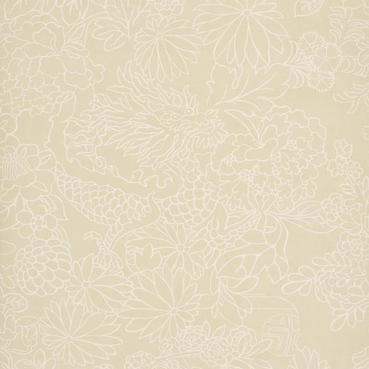 Purchase 5017922 | Chiang Mai Dragon Silhouette, Mistral Sand - Schumacher Wallpaper