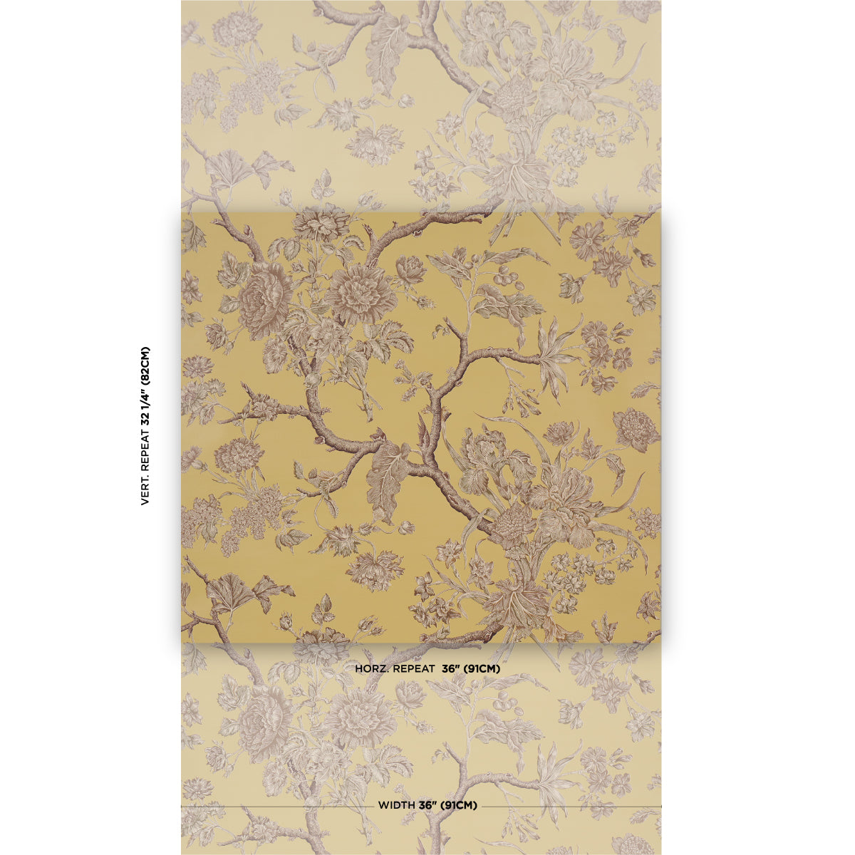 Purchase 5017971 | Inverness Garden, Buttercup - Schumacher Wallpaper