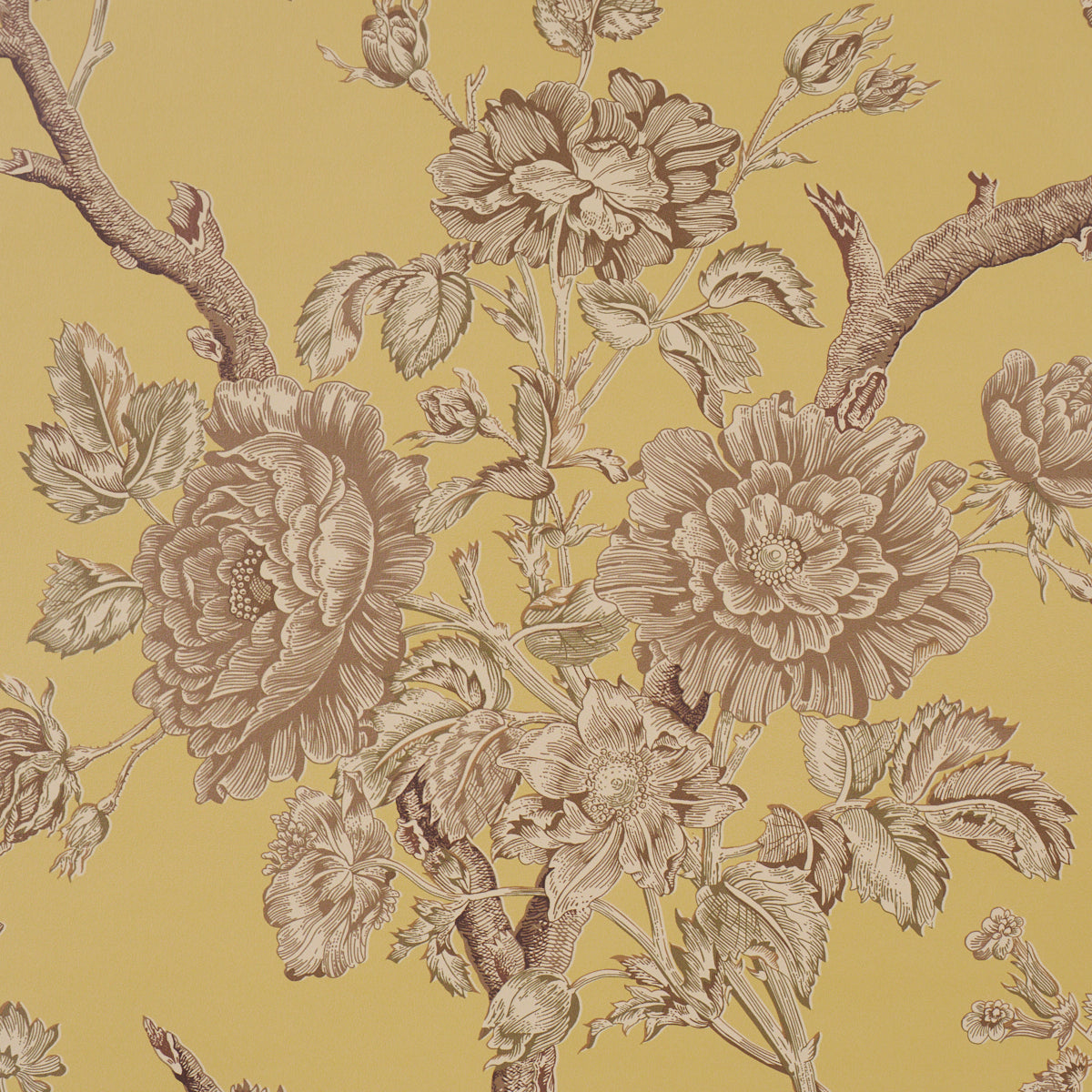 Purchase 5017971 | Inverness Garden, Buttercup - Schumacher Wallpaper