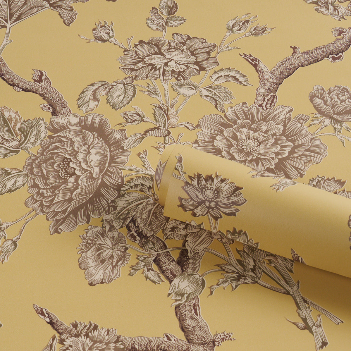 Purchase 5017971 | Inverness Garden, Buttercup - Schumacher Wallpaper