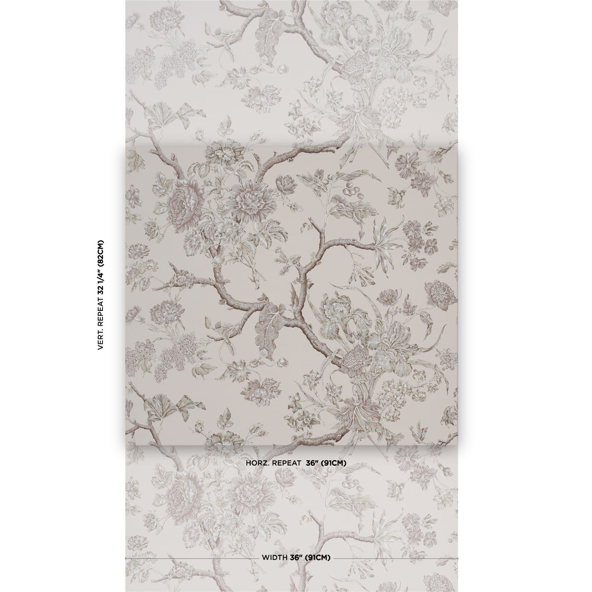 Purchase 5017972 | Inverness Garden, Ivory - Schumacher Wallpaper