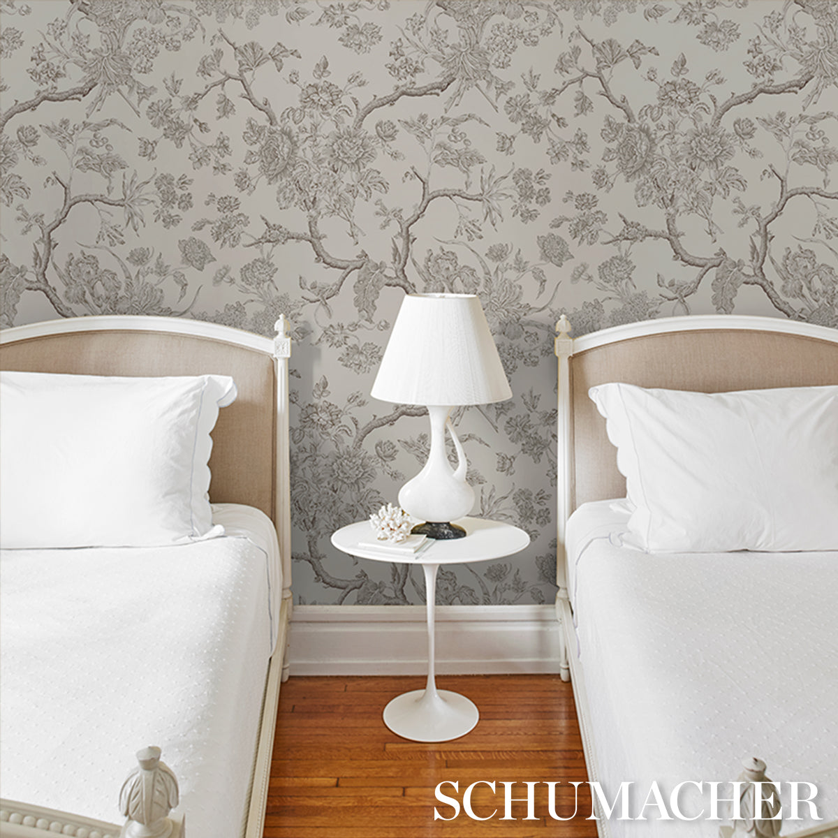 Purchase 5017972 | Inverness Garden, Ivory - Schumacher Wallpaper