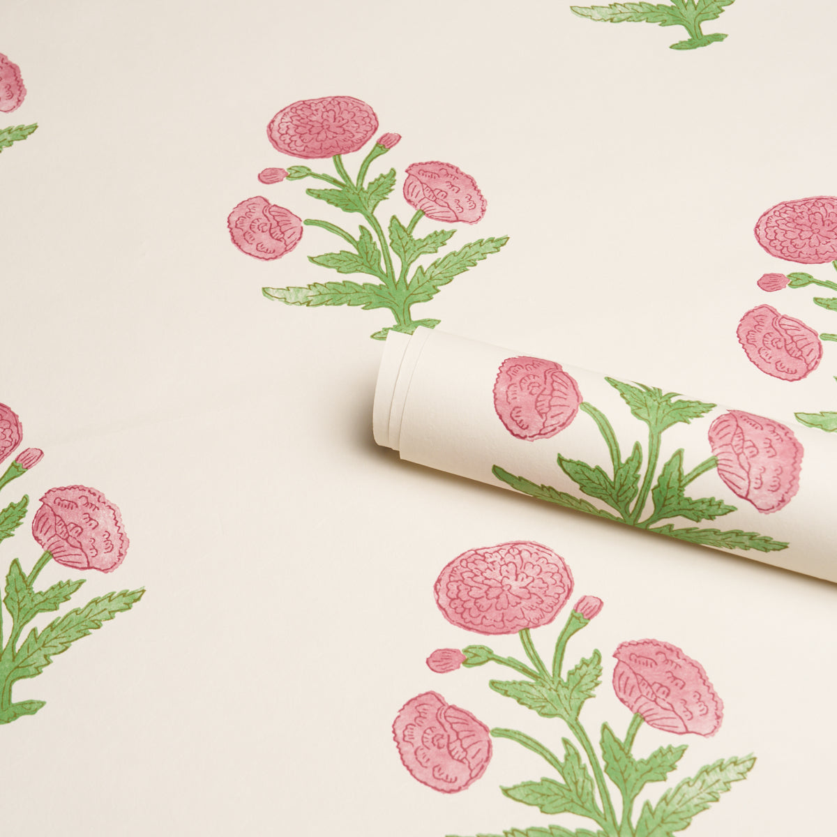 Purchase 5017980 | Poppy Print, Rose & Grass - Schumacher Wallpaper