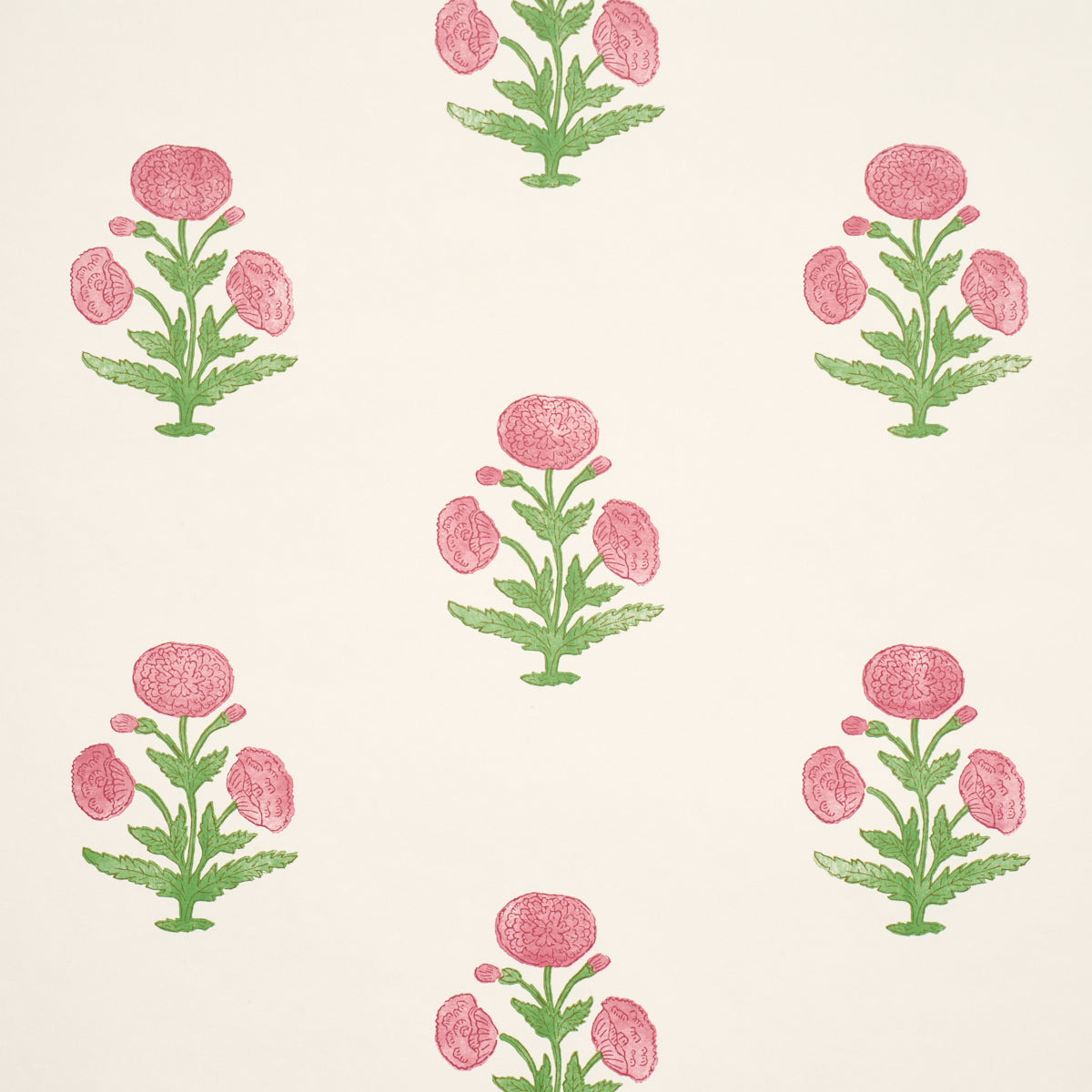 Purchase 5017980 | Poppy Print, Rose & Grass - Schumacher Wallpaper
